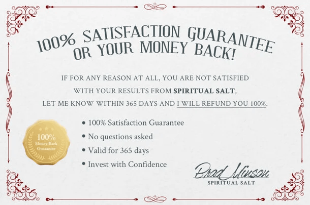 1 Year-Money-Back-Guarantee-Spiritual Salt